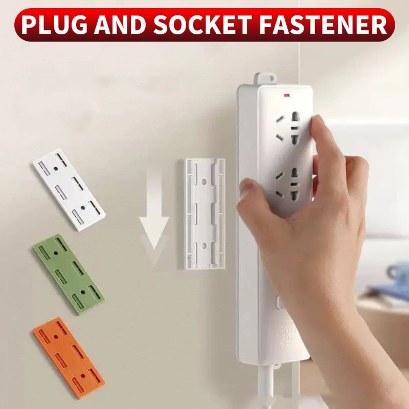 Power Tools Rack - 自己粘着式電源タップ固定器 壁掛け式 穴あけ不要 プラグホルダー キッチン/自宅/オフィス用