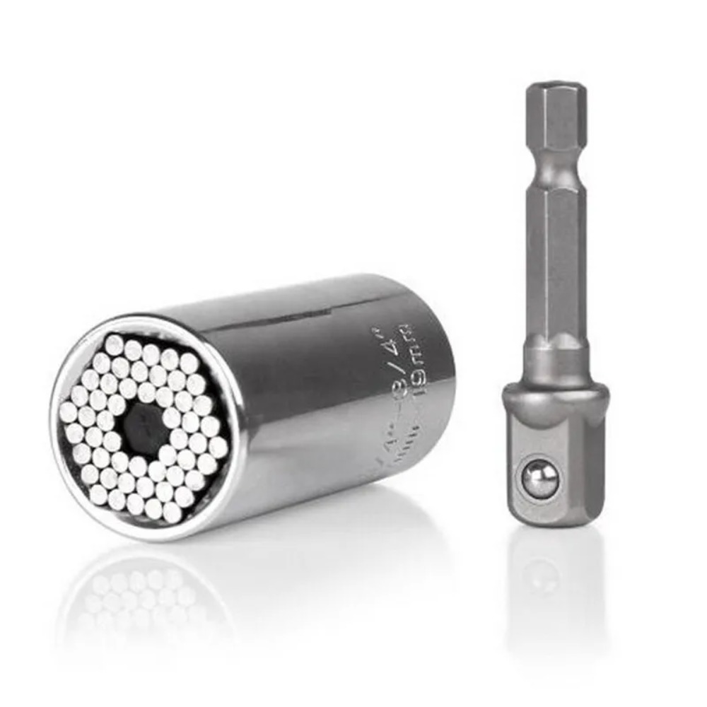 Power Tools List - ユニバーサルソケットレンチトルクヘッドセットラチェットスーパースリーブガジェットパワードリルアダプターマジックグリップスパナキーマルチツール7-19mm