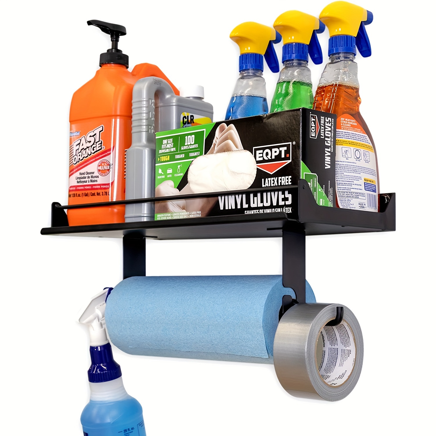 Power Tools Wallpaper - ガレージペーパータオルホルダー、壁掛け棚、片手で切れる、ガレージ整理と収納ラックは50ポンドを収納可能