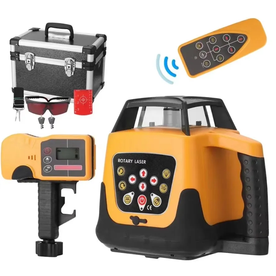 Power Tools Green - 自動回転レーザーレベル 500m 赤緑セルフレベリング プロ仕様 強力な垂直水平スキャン測定ツール