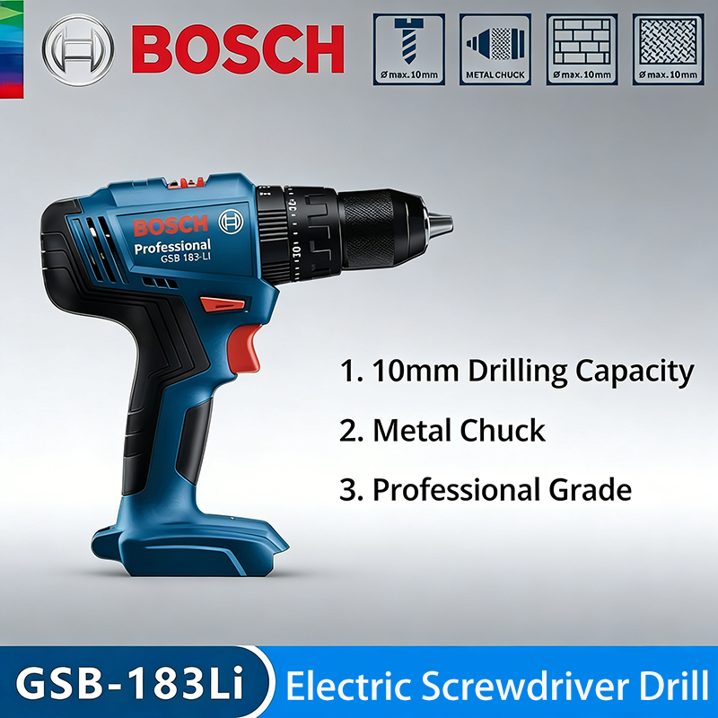 Power Tools Use - ボッシュ GSB183-LI 電動ドリルドライバー コードレス ブラシレス インパクトドリル
