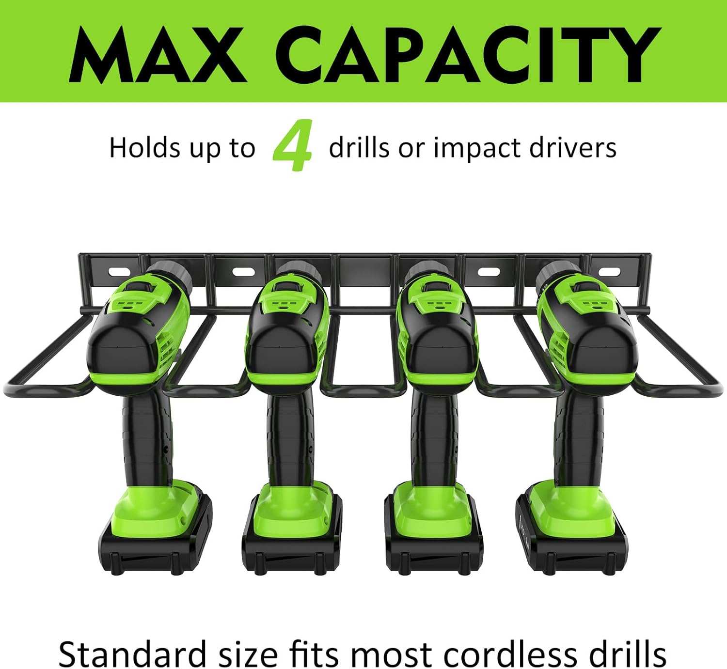 VKKM電動工具オーガナイザー 4スロット ドリルホルダー  - Power Tools Rack のレビューと価格
