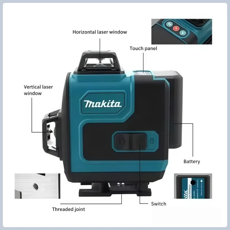 マキタ 3D-4D 16ライン高精度360°レベル器 °   - Power Tools Green のレビューと価格