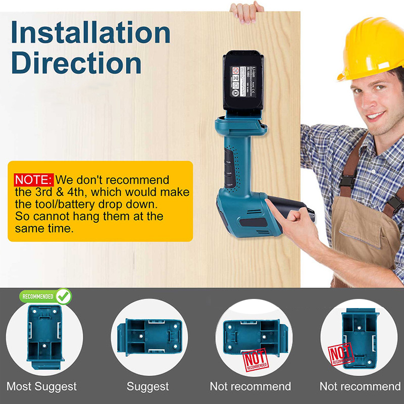1/2/5 パック電動工具バッテリーマウントホルダー 2-i - Power Tools Rack のレビューと価格