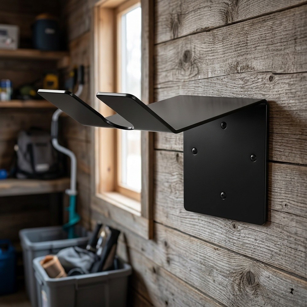 ステンレス製アイスオーガー収納ラック。壁掛け式で、電動ドリル - Power Tools Rack のレビューと価格